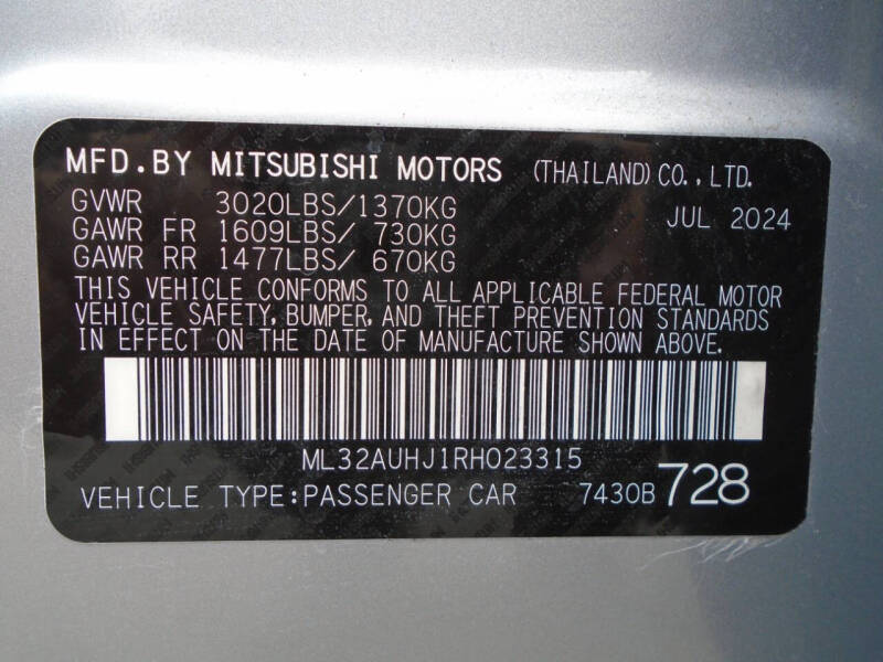 2024 Mitsubishi Mirage ES