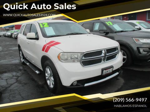 2012 Dodge Durango for sale at Quick Auto Sales in Ceres CA