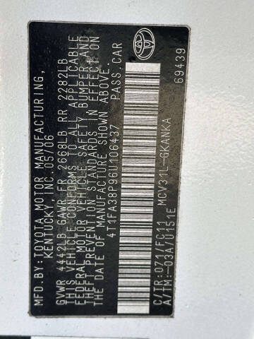 2006 Toyota Camry Solara SE V6