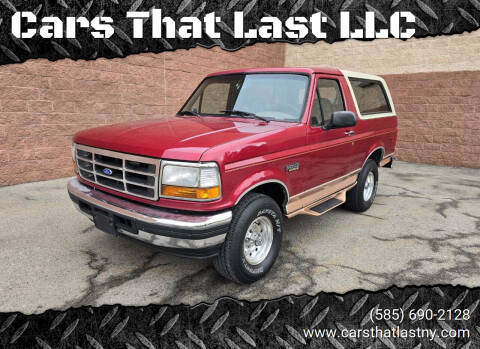 1995 Ford Bronco for sale at Cars That Last LLC in Webster NY