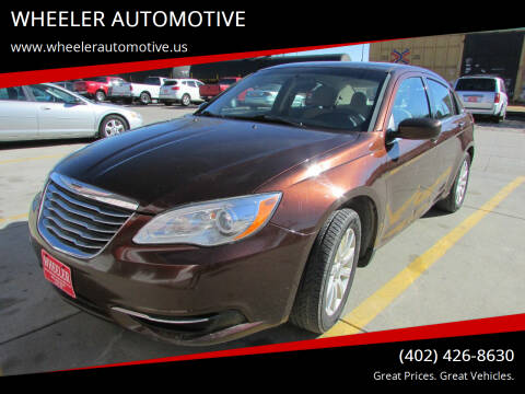 2013 Chrysler 200 for sale at WHEELER AUTOMOTIVE in Blair NE