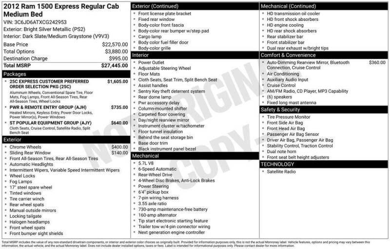 2012 RAM 1500 Express