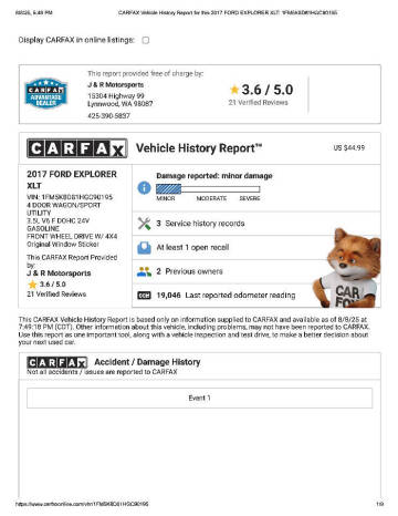 2017 Ford Explorer XLT