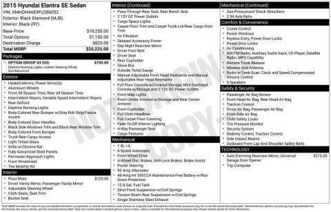 2015 Hyundai Elantra SE