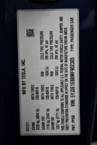 2021 Tesla Model 3 Long Range