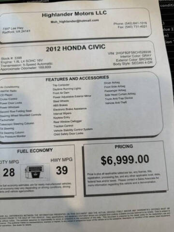 2012 Honda Civic LX