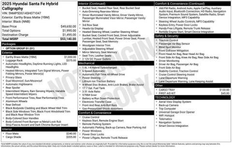 2025 Hyundai Santa Fe Hybrid Calligraphy
