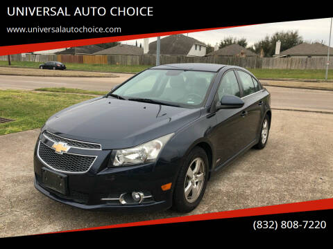 2014 Chevrolet Cruze for sale at UNIVERSAL AUTO CHOICE in Houston TX