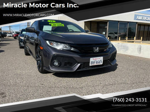 2018 Honda Civic for sale at Miracle Motor Cars Inc. in Victorville CA