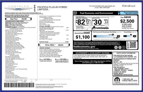 2023 Chrysler Pacifica Plug-In Hybrid Limited