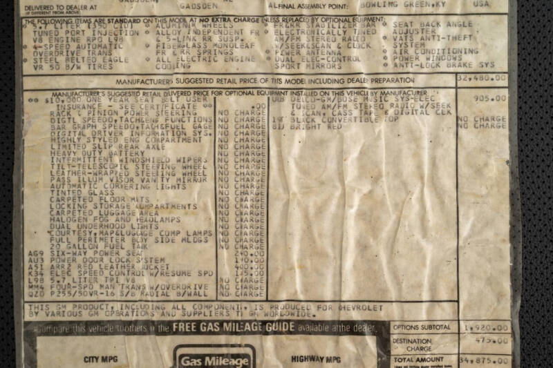 1986 Chevrolet Corvette