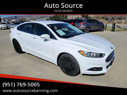 2015 Ford Fusion for sale at Auto Source in Banning CA