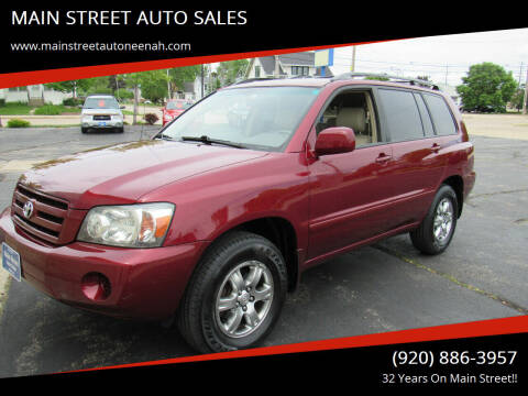 2004 Toyota Highlander for sale at MAIN STREET AUTO SALES in Neenah WI
