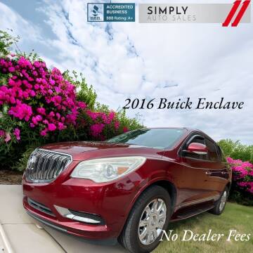 2016 Buick Enclave for sale at Simply Auto Sales in Palm Beach Gardens FL