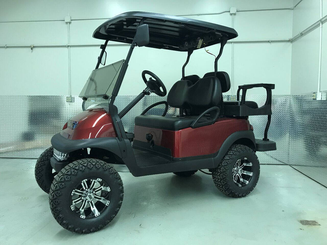 Custom Range Rover Golf Cart  - It Gets Wider Fender Flares, A Front Apron, Reworked Grille, Rear Diffuser With Integrated Quad Stainless Tailpipes.