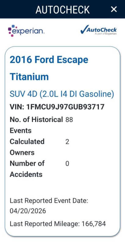 2016 Ford Escape Titanium