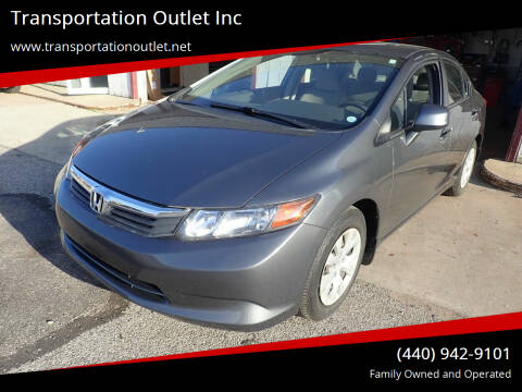 2012 Honda Civic for sale at Transportation Outlet Inc in Eastlake OH