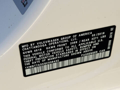 2016 Volkswagen Passat 1.8T SE