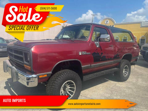 1989 Dodge Ramcharger for sale at AUTO IMPORTS in Metairie LA