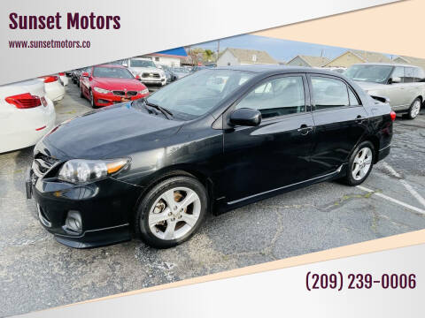 2011 Toyota Corolla for sale at Sunset Motors in Manteca CA