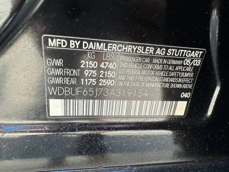 2003 Mercedes-Benz E-Class E 320