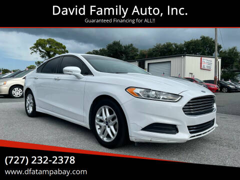 2016 Ford Fusion for sale at David Family Auto, Inc. in New Port Richey FL