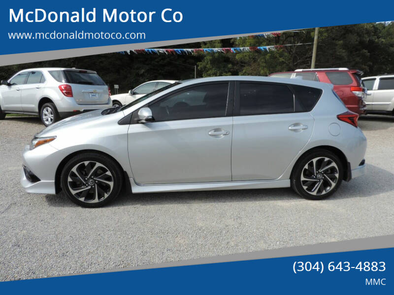 2017 Toyota Corolla iM for sale at McDonald Motor Co in Harrisville WV