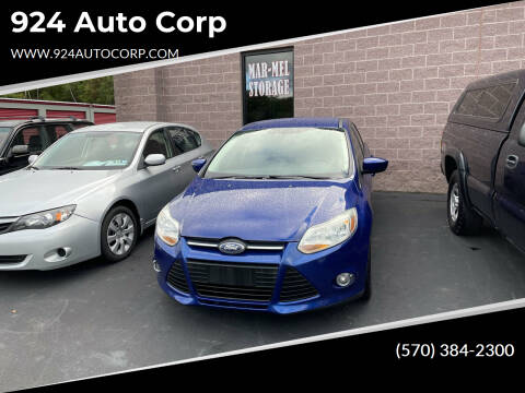 2012 Ford Focus for sale at 924 Auto Corp in Sheppton PA