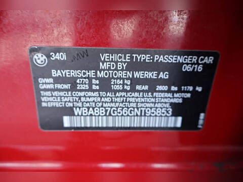 2016 BMW 3 Series 340i xDrive