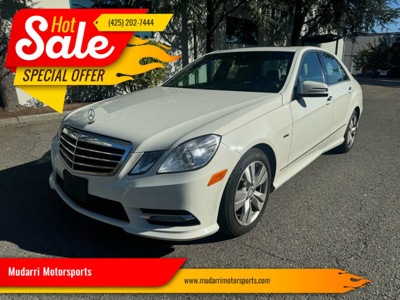 2012 Mercedes-Benz E-Class for sale at Mudarri Motorsports in Kirkland WA