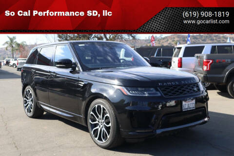 2021 Land Rover Range Rover Sport for sale at So Cal Performance SD, llc in San Diego CA