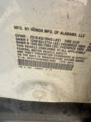 2019 Honda Pilot Touring