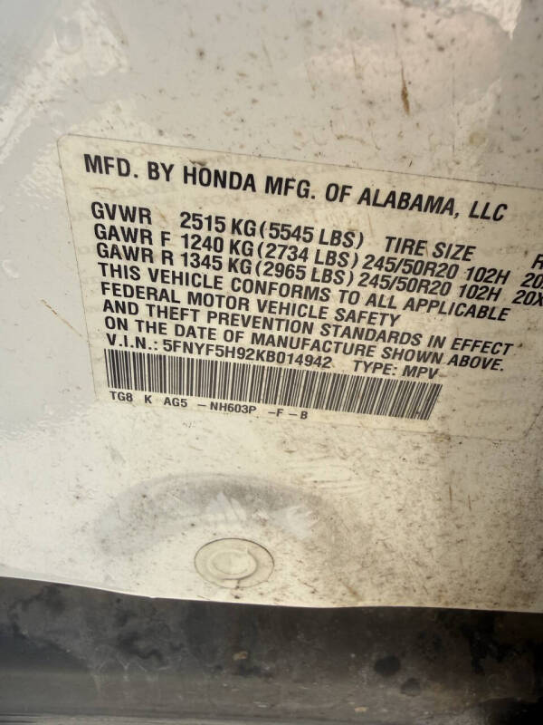 2019 Honda Pilot Touring