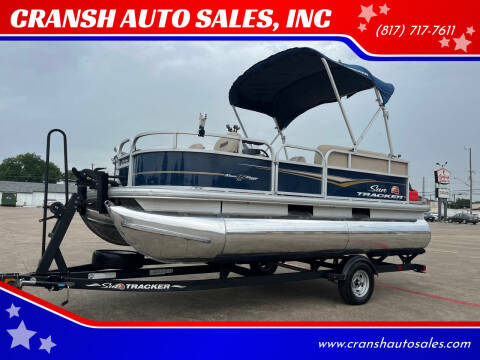 2021 Sun Tracker BASS BUGGY FISHIN PONTOON for sale at CRANSH AUTO SALES, INC in Arlington TX