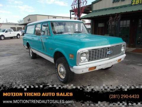 1972 Chevrolet C/K 10 Series for sale at MOTION TREND AUTO SALES in Tomball TX