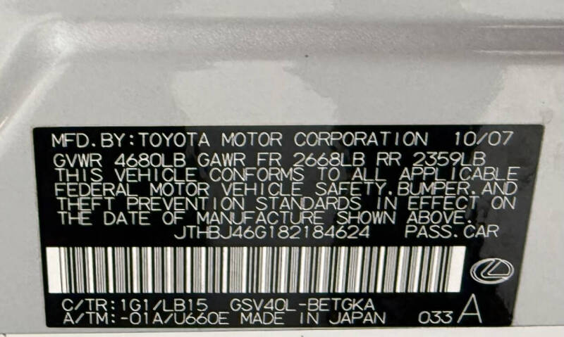 2008 Lexus ES 350