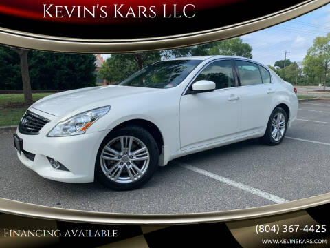 2013 Infiniti G37 Sedan for sale at Kevin's Kars LLC in Richmond VA