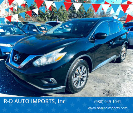 2016 Nissan Murano for sale at R-D AUTO IMPORTS, Inc in Charlotte NC