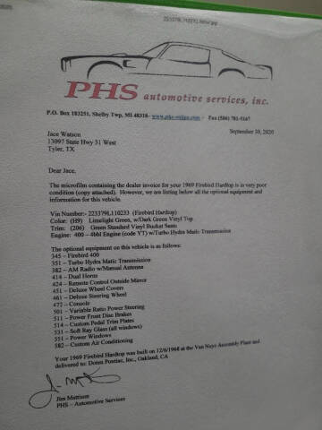 1969 Pontiac Firebird