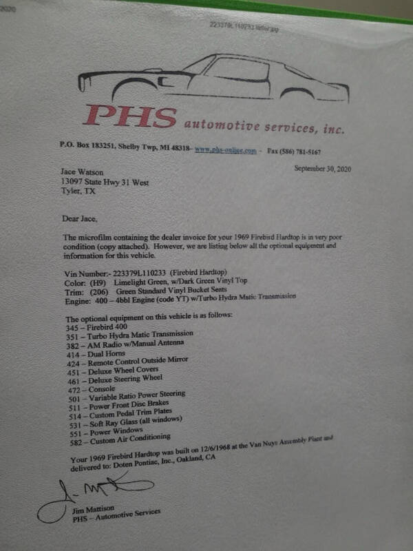 1969 Pontiac Firebird