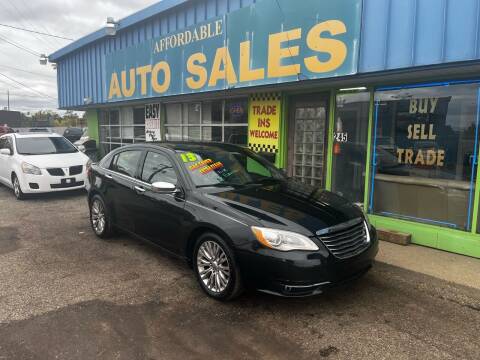 2013 Chrysler 200 for sale at Affordable Auto Sales of Michigan in Pontiac MI