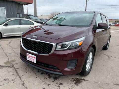 2016 Kia Sedona for sale at Canyon Auto Sales LLC in Sioux City IA
