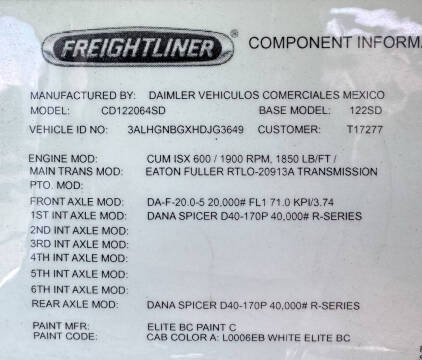 2017 Freightliner 122SD