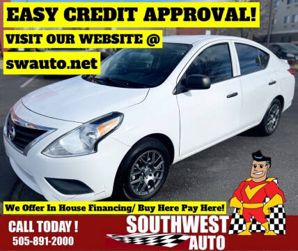 2015 Nissan Versa for sale at SOUTHWEST AUTO in Albuquerque NM