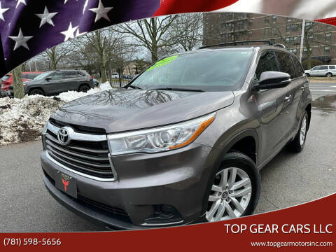 2016 Toyota Highlander for sale at Top Gear Cars LLC in Lynn MA