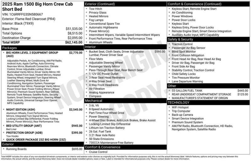 2025 RAM 1500