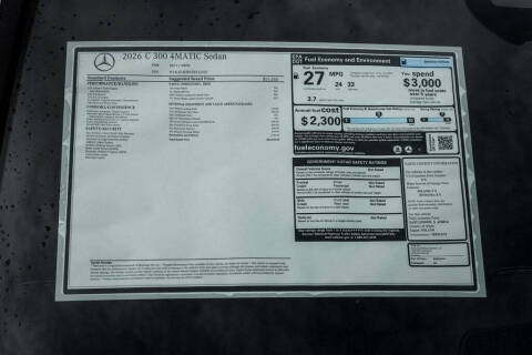 2026 Mercedes-Benz C-Class C 300 4MATIC
