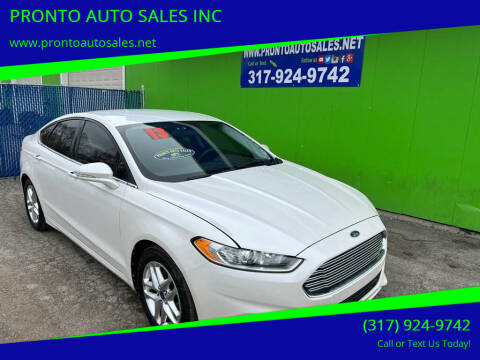 2013 Ford Fusion for sale at PRONTO AUTO SALES INC in Indianapolis IN