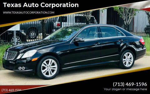 2010 Mercedes-Benz E-Class for sale at Texas Auto Corporation in Houston TX