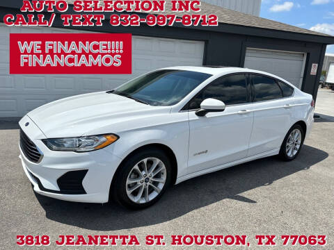 2019 Ford Fusion Hybrid for sale at Auto Selection Inc. in Houston TX